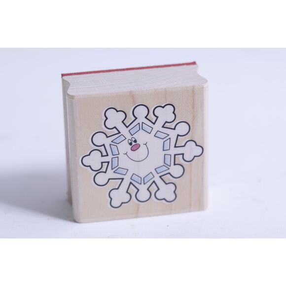 Cute Smiling Snowflake, Message Stamp, Winter, Christmas, Holiday Greetings - Picture 1 of 2